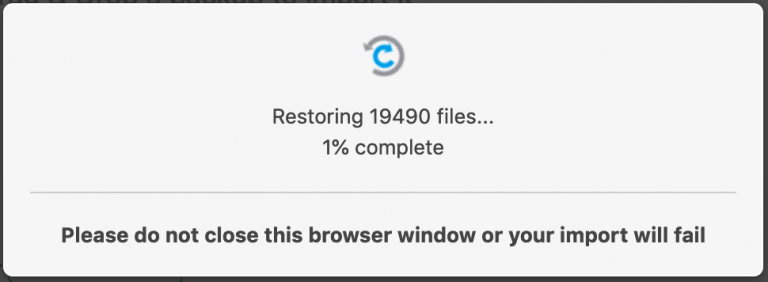 All in One WP Migration 匯入中
