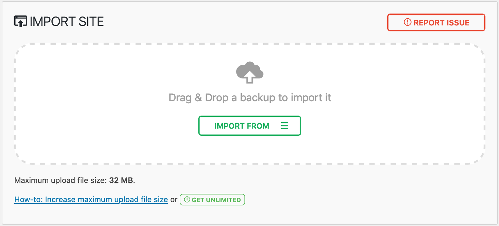 All in One WP Migration 匯入功能